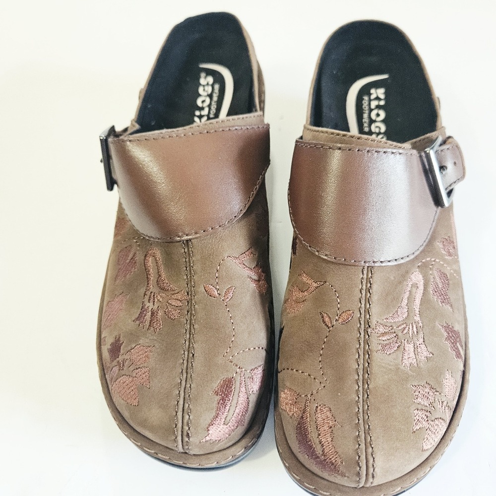 KLOGS Austin Women's Clog Mule Slip Resistant Shoe 9M Suede Cocoa Brown - Picture 5 of 8